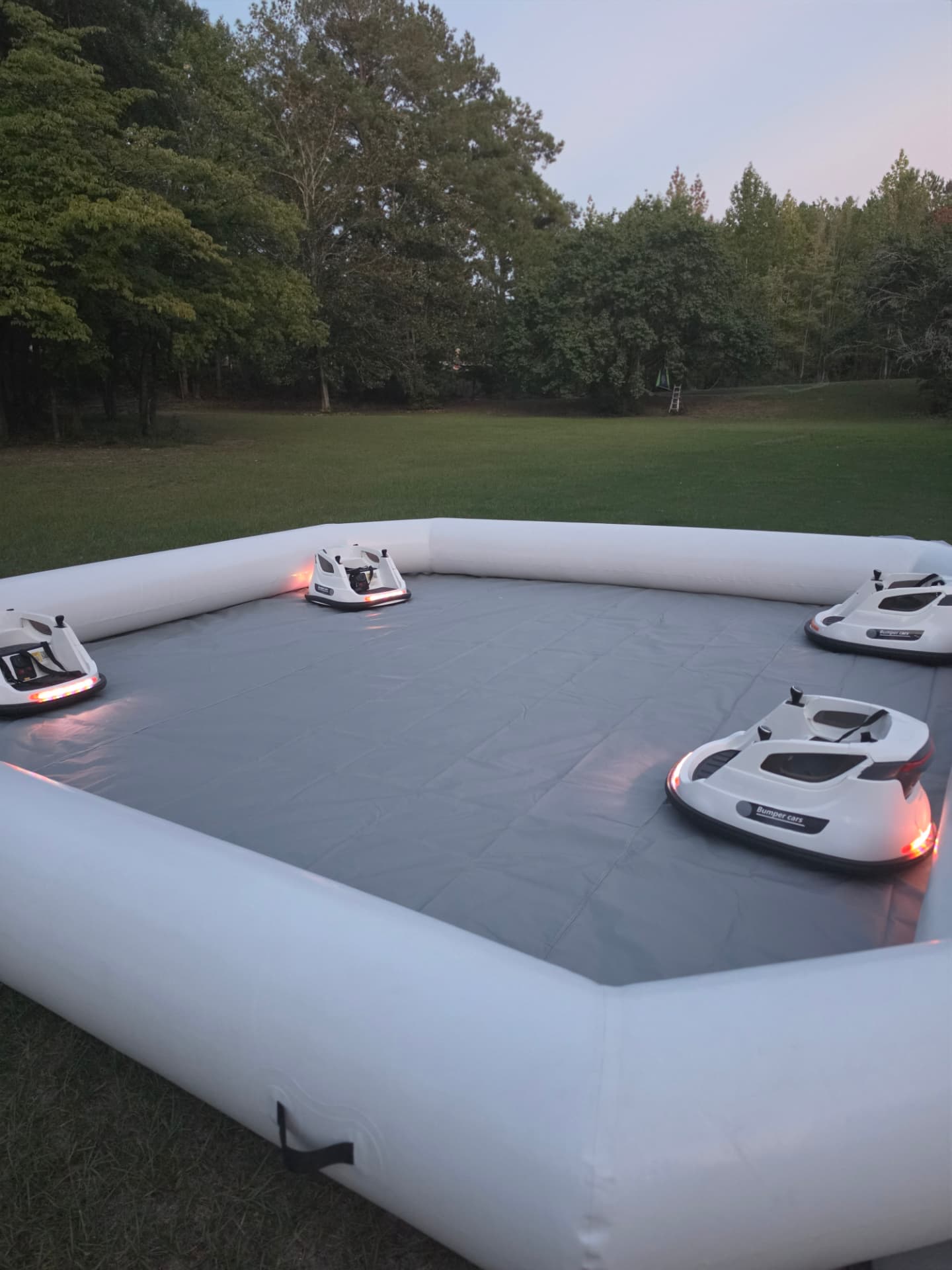 Carolina Bumper Zone party rental set up for an event in the Swansea SC area